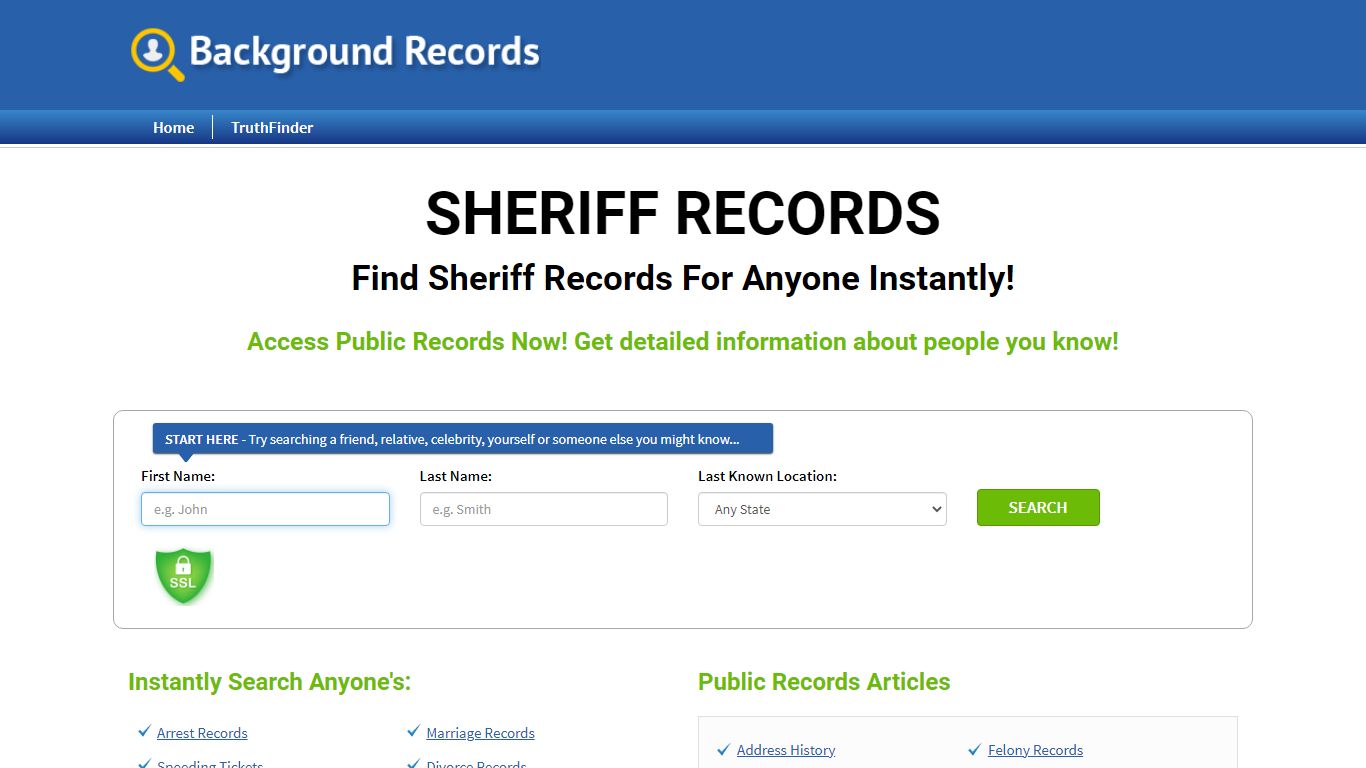 Find Sheriff Records For Anyone